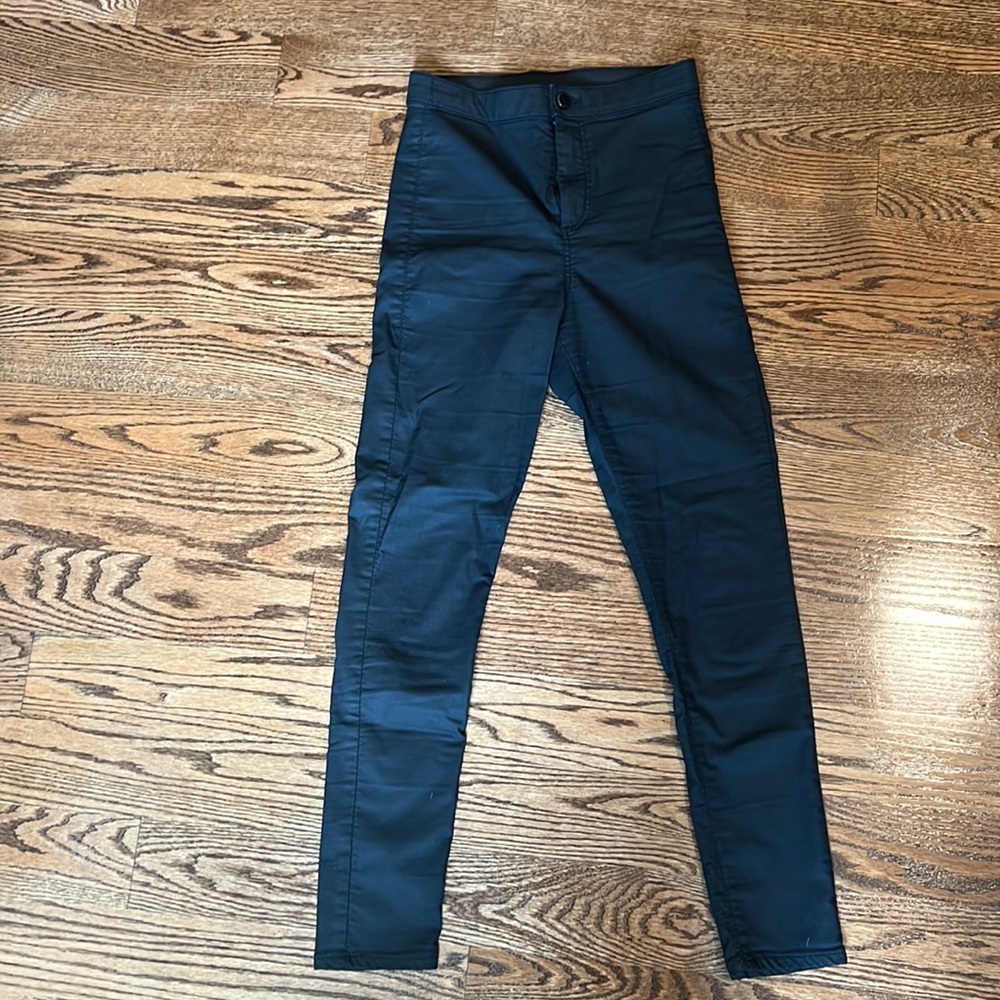 Black coated pants